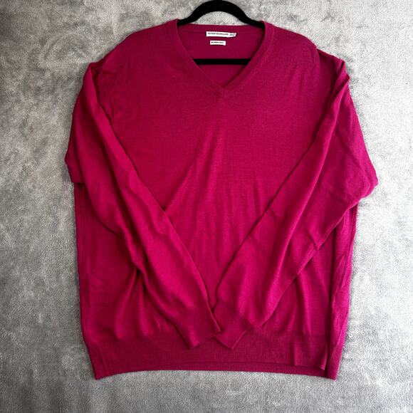 Peter Millar Women's XXL V Neck Merino Wool Sweater Preppy Golf Pickleball - Picture 1 of 10